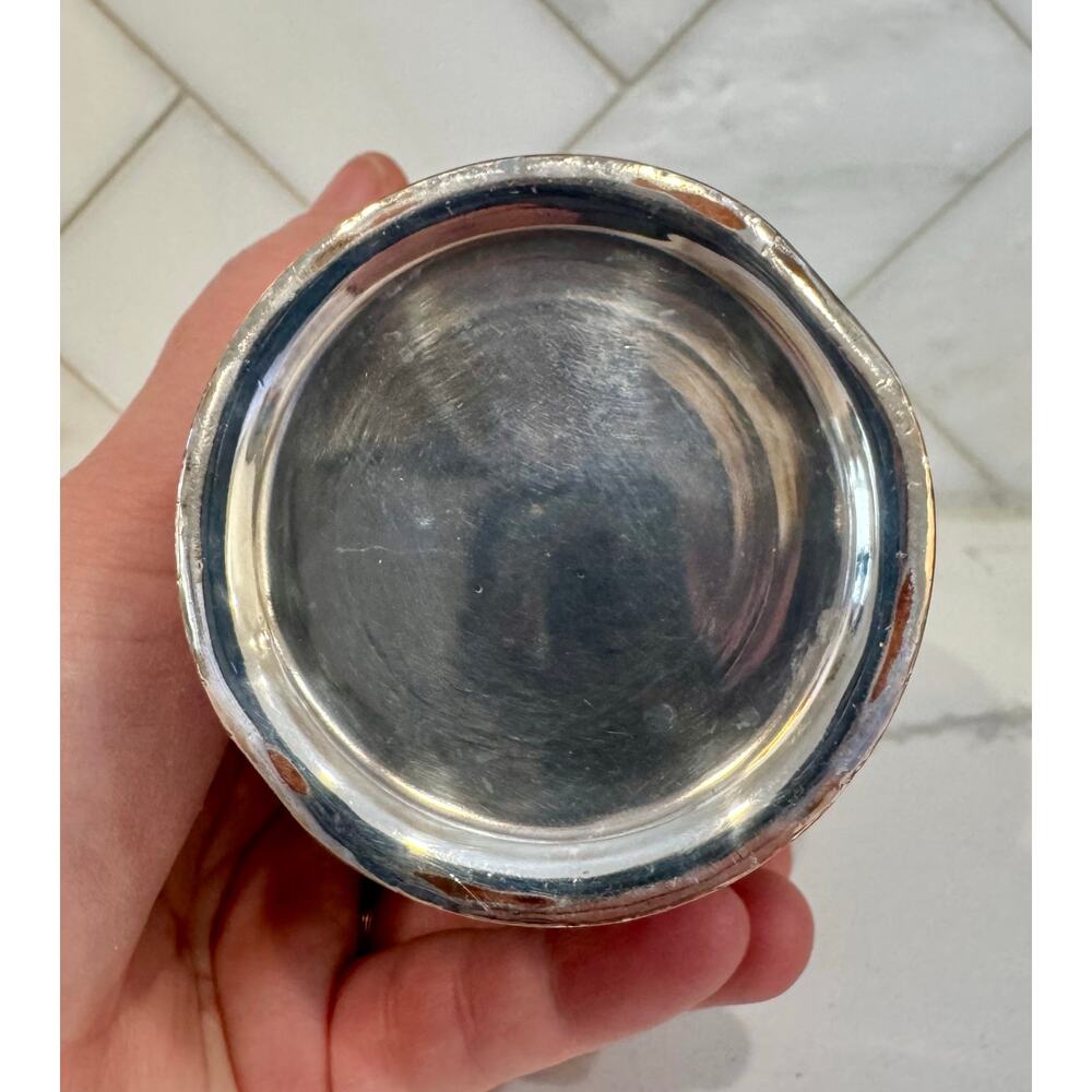 Antique Silverplate Lidded Jar Victorian Art Nouveau Urn Tobacco Ginger c 1900 - Picture 5 of 8
